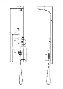 Душевая панель Taliente TA-G-A01Ww белая купить в интернет-магазине сантехники Sanbest