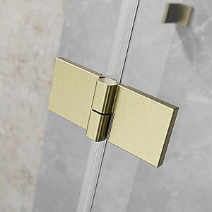Душевая дверь Radaway Essenza Brushed Gold DWJ 80 стекло прозрачное/профиль брашированное золото купить в интернет-магазине Sanbest
