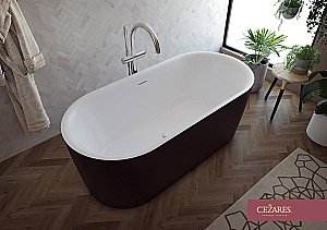 Ванна акриловая Cezares METAURO-INT-Central-180-80-60-B-W-MATT купить в интернет-магазине Sanbest
