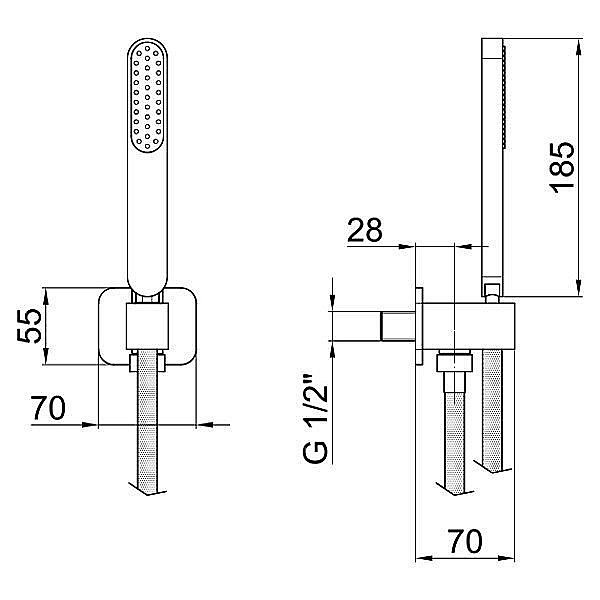 Душевой гарнитур Webert Comfort AC0847015 купить в интернет-магазине сантехники Sanbest