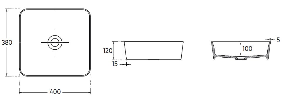 Раковина ISVEA Peak 40 10PE65040SV белая купить в интернет-магазине Sanbest