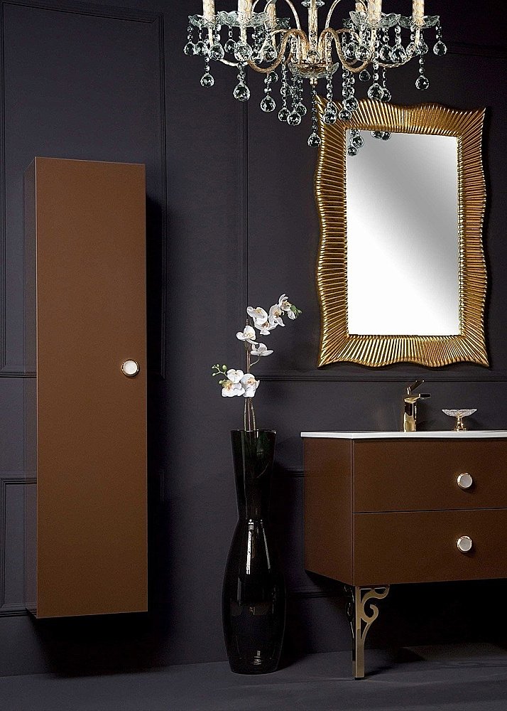 Пенал Armadi Art NeoArt тёмный шоколад для ванной в интернет-магазине сантехники Sanbest