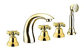 Смеситель для ванны Webert Armony AM730401010 золото купить в интернет-магазине сантехники Sanbest