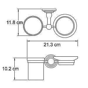 Держатель со стаканом и мыльницей WasserKRAFT Isar K-7326 купить в интернет-магазине сантехники Sanbest