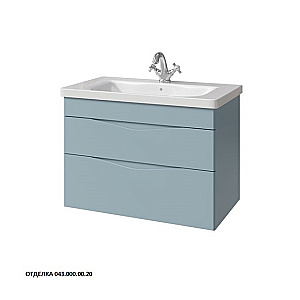 Тумба с раковиной Caprigo Lento 80 два ящика, цвет на выбор/эмаль для ванной в интернет-магазине Sanbest