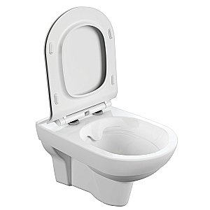 Унитаз подвесной Cersanit CITY CO DPL EO slim c инсталляцией VECTOR/кнопка PILOT белая, с крышкой микролифт, безободковый купить в интернет-магазине Sanbest