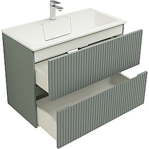 Тумба с раковиной Aquanet Джейн 100 313320 мисти грин для ванной в интернет-магазине Sanbest