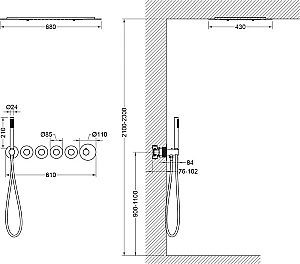 Душевая система Timo Saona SX-2319/18SM черное золото купить в интернет-магазине сантехники Sanbest
