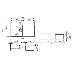 Раковина подвесная Vincea 80 VWB-6S180MW белая матовая купить в интернет-магазине Sanbest