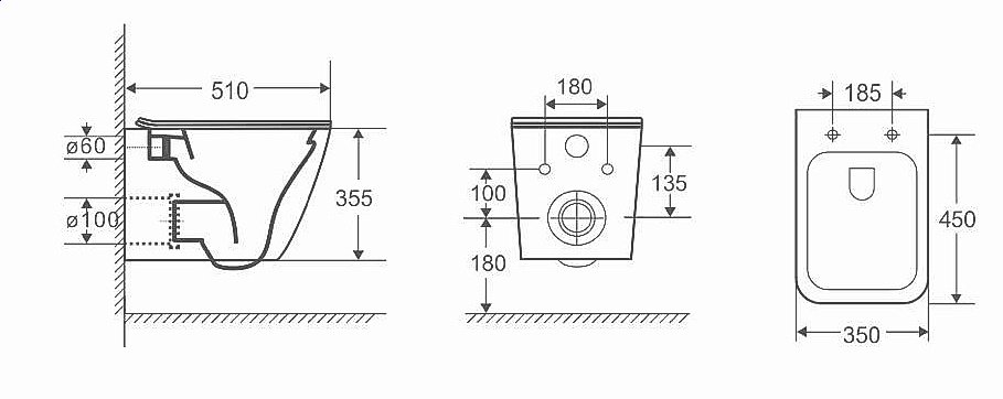 Унитаз подвесной CeruttiSpa MIMI Aria MB 8920 безободковый, с крышкой микролифт, черный матовый купить в интернет-магазине Sanbest