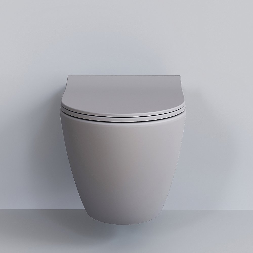 Унитаз подвесной Ambassador Queen 113T20301R безободковый, серый матовый купить в интернет-магазине Sanbest