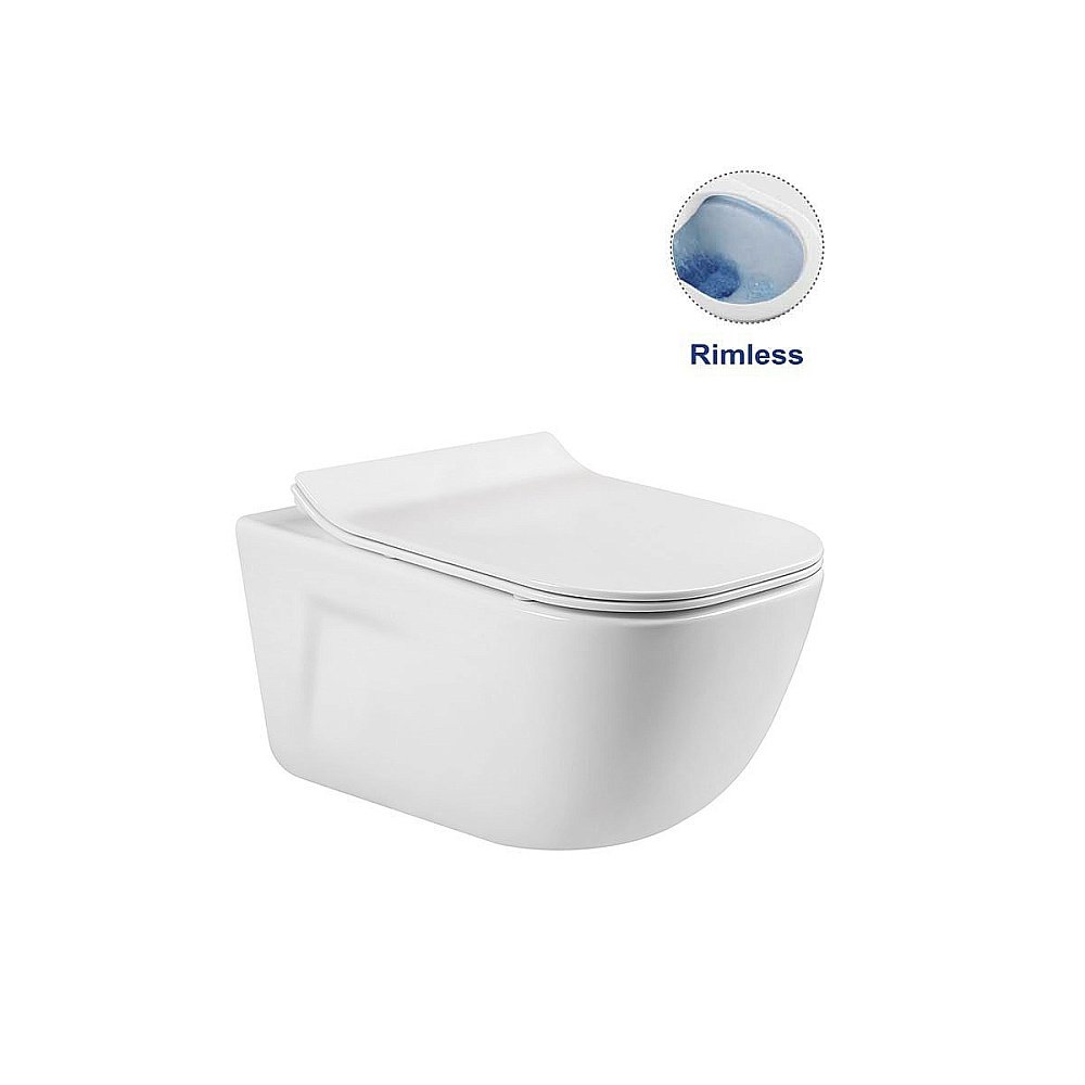 Унитаз подвесной Vincea IDEA VT1-33 безободковый, с крышкой микролифт, белый купить в интернет-магазине Sanbest