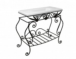 Консоль Эстет Каре №3 с белой раковиной для ванной в интернет-магазине сантехники Sanbest