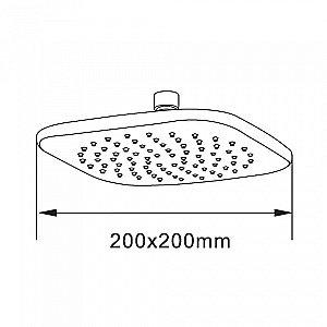 Верхний душ Orange S08TS хром купить в интернет-магазине сантехники Sanbest