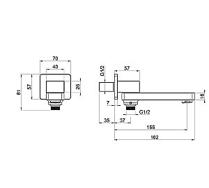 Излив для ванны WONZON & WOGHAND WW-88SZ06-CR хром купить в интернет-магазине сантехники Sanbest