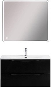 Тумба с раковиной BelBagno MARINO-CER-N-900-2C-SO-NL-P Nero Lucido для ванной в интернет-магазине Sanbest