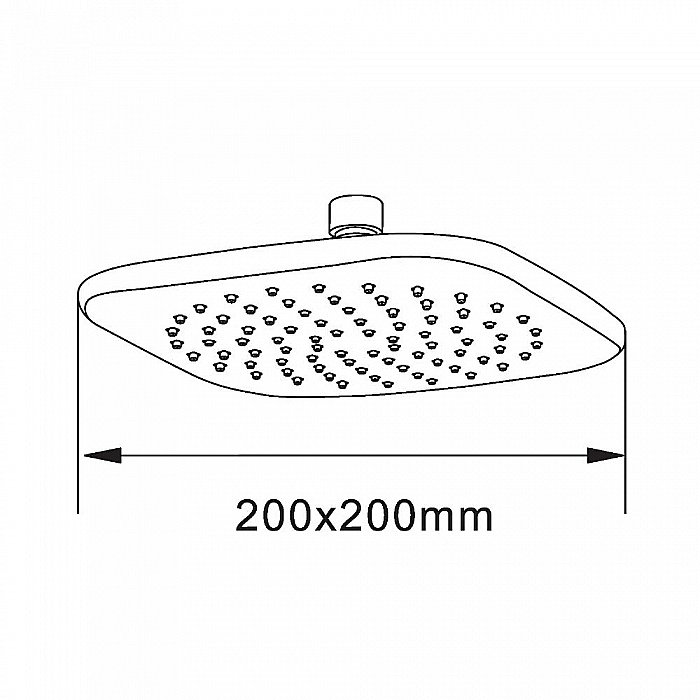 Верхний душ Orange S08TS хром купить в интернет-магазине сантехники Sanbest