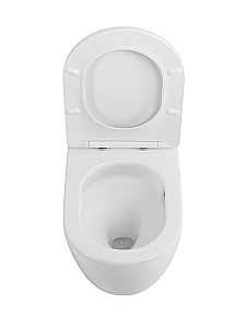 Унитаз приставной BelBagno Sfera-R BB2141CB-TOR/SC белый, безободковый, с крышкой микролифт, слив-торнадо купить в интернет-магазине Sanbest