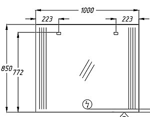 Зеркало Опадирис Оникс 100 в ванную от интернет-магазине сантехники Sanbest