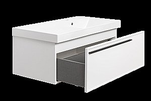 Тумба с раковиной LA FENICE Elba Bianco 90 белая для ванной в интернет-магазине Sanbest