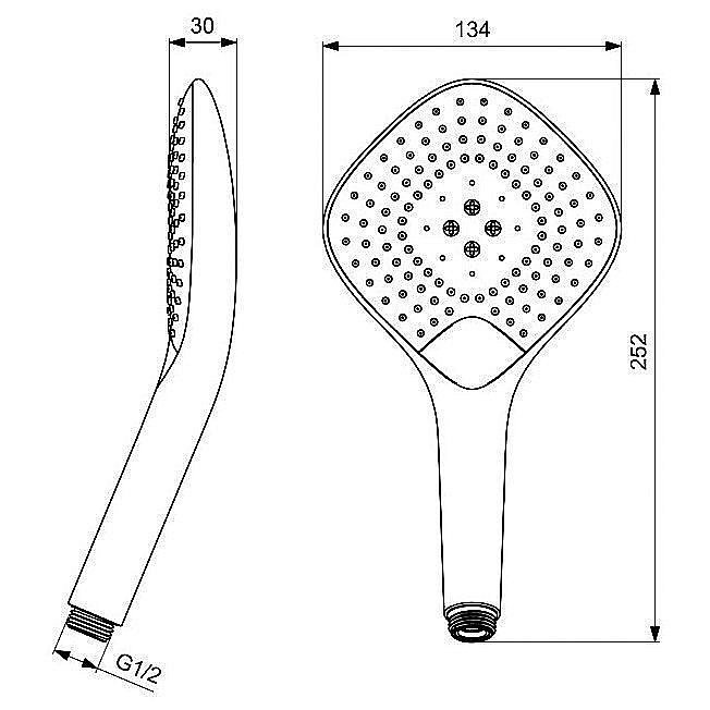 Душевая лейка Ideal Standard Ideal Evo B1760AA купить в интернет-магазине сантехники Sanbest