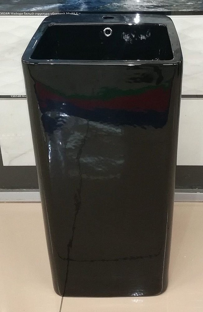 Раковина напольная Ceramalux N 40 P7004LВ черная купить в интернет-магазине Sanbest