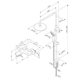 Душевая колонна AM.PM X-JOY F42885A14 черный купить в интернет-магазине сантехники Sanbest