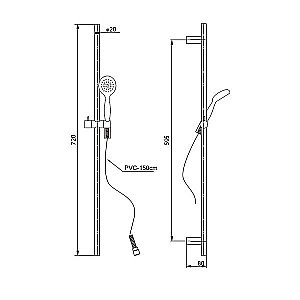 Душевой гарнитур PAINI Bergamo BRCR121L7 хром купить в интернет-магазине сантехники Sanbest