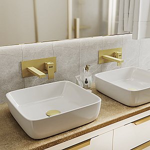 Смеситель для раковины D&K Bayern.Liszt DA1514407 золото матовое купить в интернет-магазине сантехники Sanbest