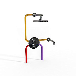 Душевая система PAINI Cox 78CRSET26911THBATHHEAD хром купить в интернет-магазине сантехники Sanbest