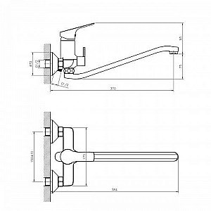 Смеситель для ванны Rossinka RS29-34 купить в интернет-магазине сантехники Sanbest