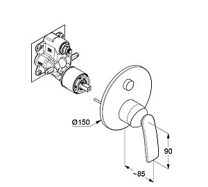 Смеситель для душа Kludi Balance 527598775 черный матовый купить в интернет-магазине сантехники Sanbest