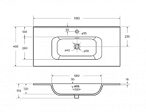 Тумба с раковиной Cezares ECO-CER-N-1000-2C-SO-VDO-P+CZR-8095-100 Светло-зеленая матовая для ванной в интернет-магазине Sanbest