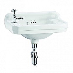 Раковина Burlington Edwardian на 1 отверстие белая левая купить в интернет-магазине сантехники Sanbest