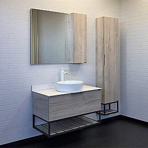 Тумба с раковиной Comforty Порто 00-00009322 90 дуб дымчатый для ванной в интернет-магазине Sanbest