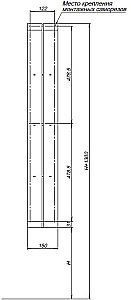 Полка Aquanet Магнум 302238 15 белая матовая купить в интернет-магазине сантехники Sanbest