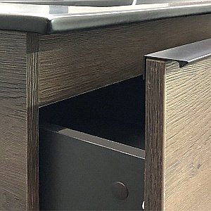 Тумба с раковиной Comforty Франкфурт 00-00002048 90 дуб шоколадно-коричневый для ванной в интернет-магазине Sanbest