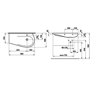 Раковина Laufen Alessi One 8.1497.6.400.104.1 белая купить в интернет-магазине Sanbest