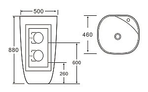 Раковина SantiLine 50 SL-4018 белая купить в интернет-магазине Sanbest