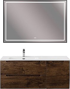 Тумба с раковиной BelBagno ETNA-1200-2C-1A-SO-RW-L/R Rovere Moro для ванной в интернет-магазине Sanbest