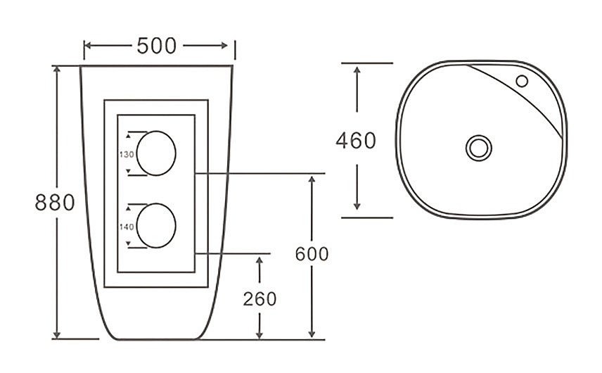 Раковина SantiLine 50 SL-4018 белая купить в интернет-магазине Sanbest