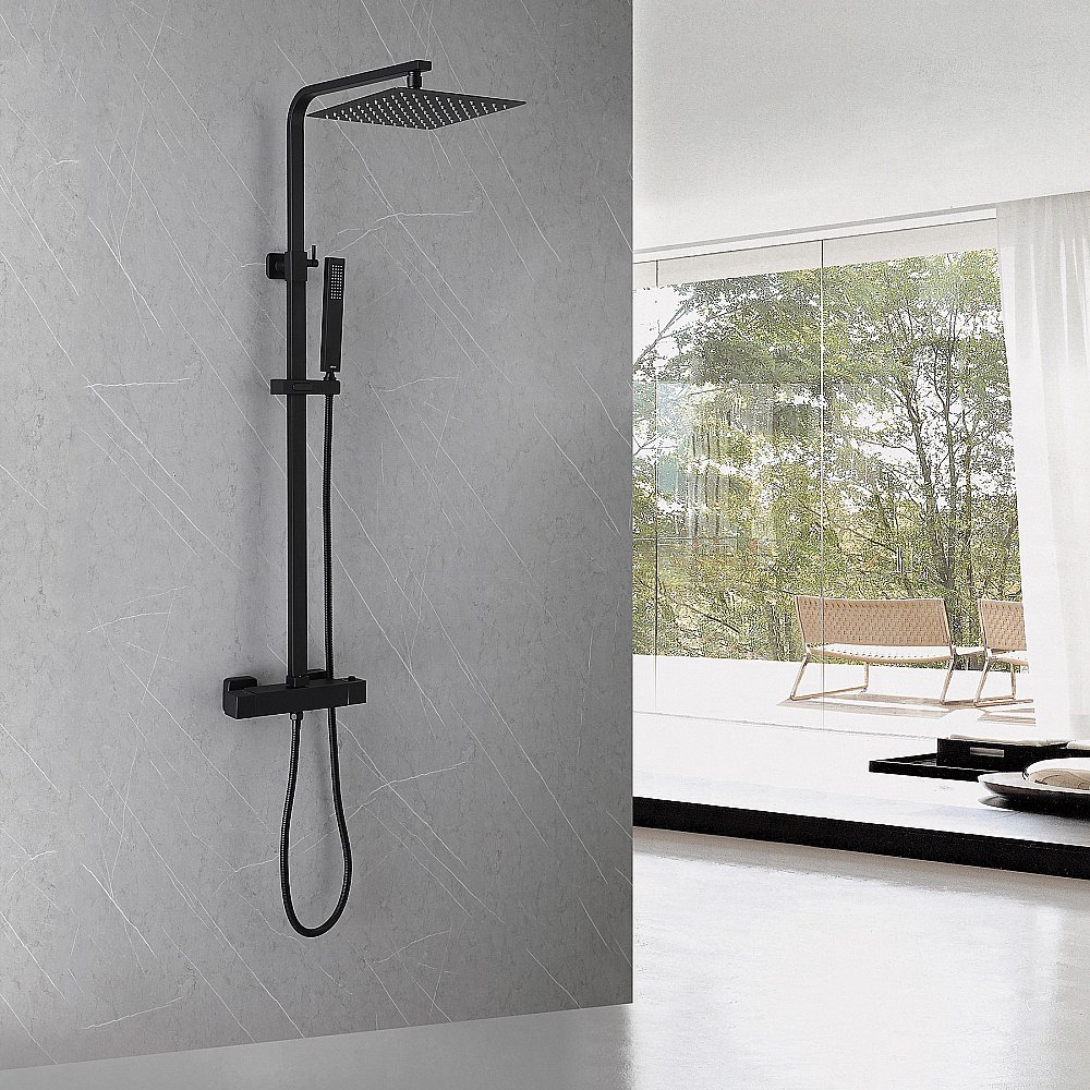 Душевая система ABBER Daheim AF8260BL черный матовый купить в интернет-магазине сантехники Sanbest