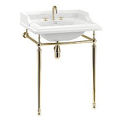 Консоль с раковиной Burlington Classic B15 3TH золото для ванной в интернет-магазине сантехники Sanbest