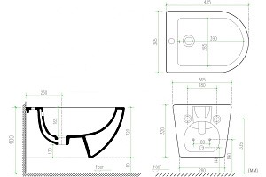 Биде подвесное Art&Max OVALE AM011BH купить в интернет-магазине Sanbest