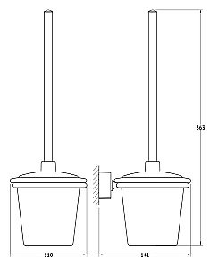 Ершик для унитаза FBS Esperado ESP 057 купить в интернет-магазине сантехники Sanbest