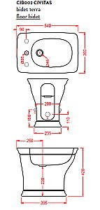 Биде напольное Artceram Civitas купить в интернет-магазине Sanbest