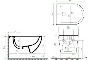 Биде подвесное Art&Max OVALE AM011BH купить в интернет-магазине Sanbest