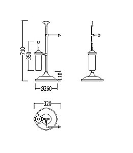 Стойка для ванной Devon&Devon Single SL12CR хром купить в интернет-магазине сантехники Sanbest