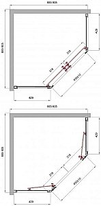 Душевой уголок BelBagno UNO 195-P-2 90x90 прозрачный/хром купить в интернет-магазине Sanbest