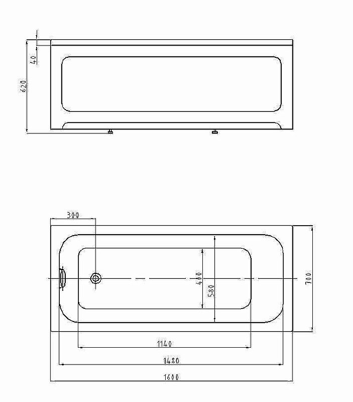 Ванна Aquatek Мия 160х70 MIY160-0000001 белая купить в интернет-магазине Sanbest